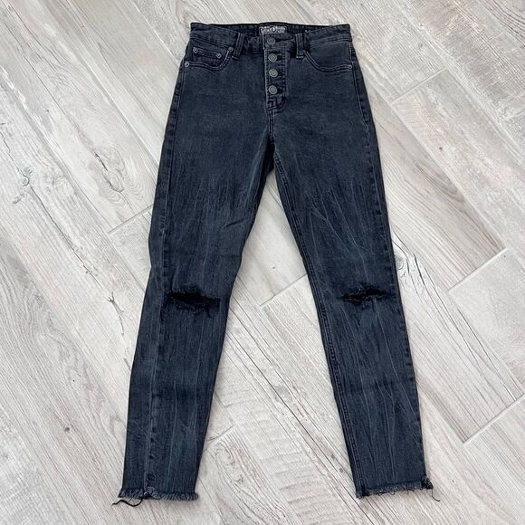 Lucky Brand Bridgette Skinny Ankle Raw Hem Button Fly Jeans - Picture 3 of 10